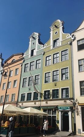 Zabytki Gdańska - kolorowe kamieniczki