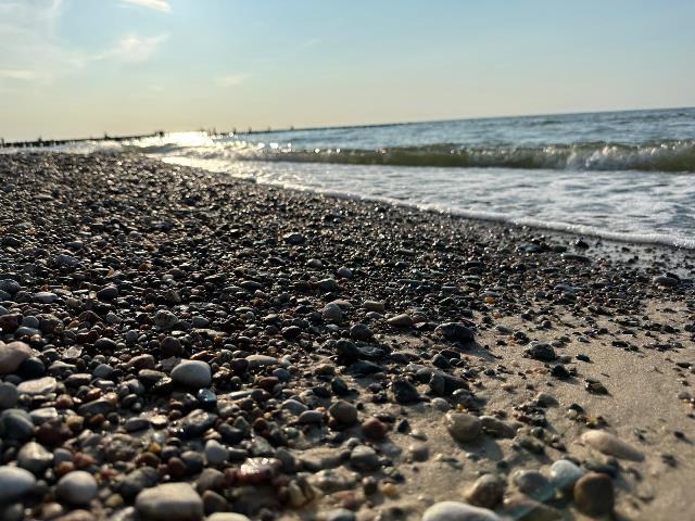 Kamienista plaża w Podczelu